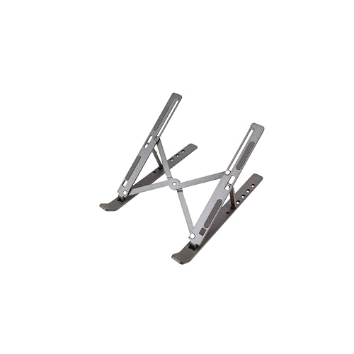 Image of JUST CORSECA Solitude X12 Ergonomic Laptop Stand | Foldable & Portable Design | Promotes Better Posture | Compatible with All Laptops | with Fabric Pouch & Premium Packaging (Grey)