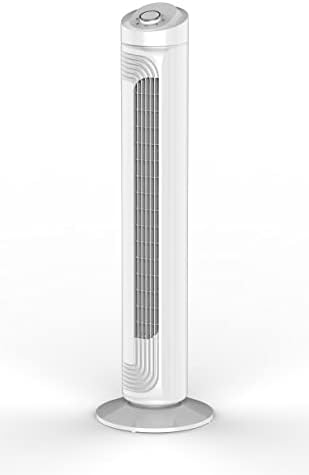 Airvention Tower Fan for Bedroom, Ultra Quiet Breezing, 90° Wide Angle Oscillating Air Circulator, 3 Speed Levels, Small Footprint Design, 32 inch Middle Tower Standing Fan, Space Saving, FZ09, White