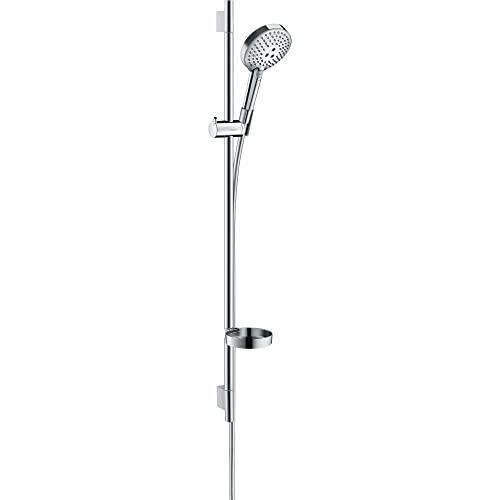 Hansgrohe Raindance Select S   Set de ducha con tecnología PowderRain, 3 tipos de chorro, barra 90 cm, cromo