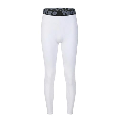 VanKee Youth Boy’s Compression Base Layer Pants Sports Quick Dry Breathable Leggings Moisture Wicking Childrens Tights Running Training Kids Trousers Athletic Bottoms for Football Basketball Cycling