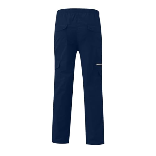 WENKOMG1 Mens Casual Cargo Pants Lightweight Multi Pockets Tactical Pants Straight Leg Breathable Summer Workwear2