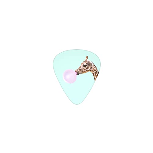 キリンとガム デザインギターピック guitar pick ティアドロップ型 エレキギター/アコースティックギター/クラシックギター/ベース等の練習に最適な12枚セット