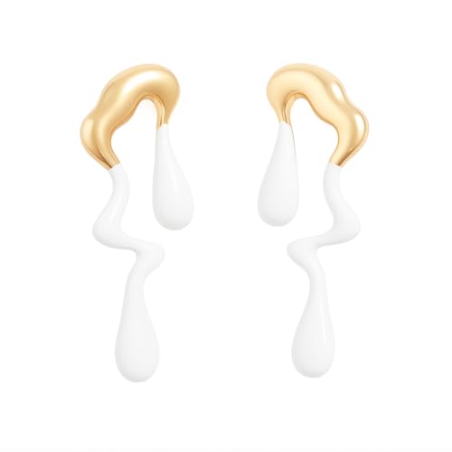 Image of Nilu's Collections Abstract Drip Design Earrings in Trendy and Modern Look | gift for her,gifts for womens & gilrls