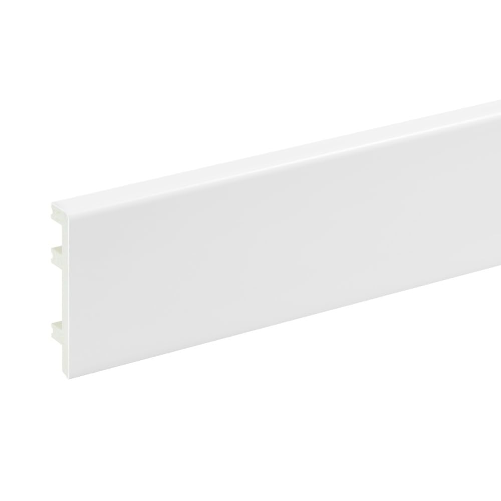Plastic Skirting Board PVC Status Line White 100mm x 2.2m