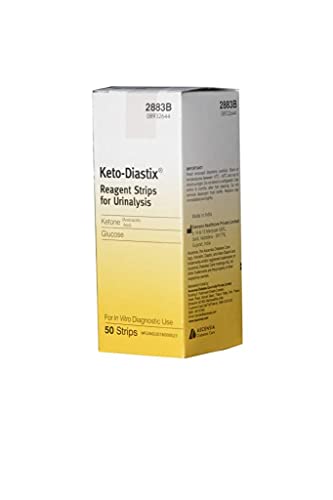Bayers Keto-Diastix Reagent Strips for Urinalysis- 50 Each