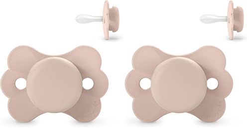 Suavinex, Chupete para Bebés 6/18 Meses, con Tetina Fisiológica de Silicona SX Pro, Tetina Simétrica, Plana y Flexible, Respeta el Desarrollo Bucodental, Evita Rozaduras, Wonderland Rosa Liso