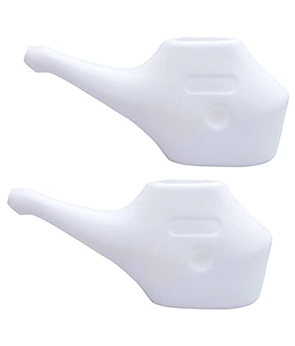 MANAV PRODUCTS JAL NETI PLASTIC POT SET OF 2 ( WHITE )