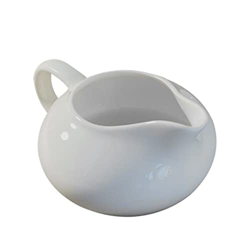 Yardwe Creamer Cerâmico Branco Com Lidar Com Leite de Café Pequeno Creamer Creamer Copo de Chá de Po
