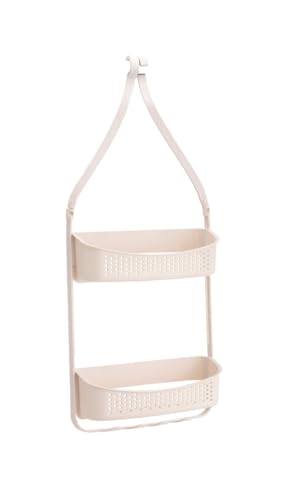 BM Mensole Portaoggetti per Doccia con Bracci Regolabili Adatti a Box Doccia e Soffione Senza Foratura (Beige)