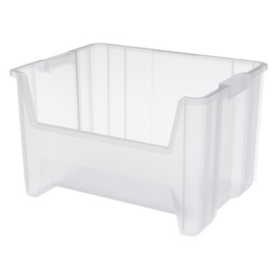 Akrobin Clear Stak-N-Store Bins, Storage Container 15-1/4
