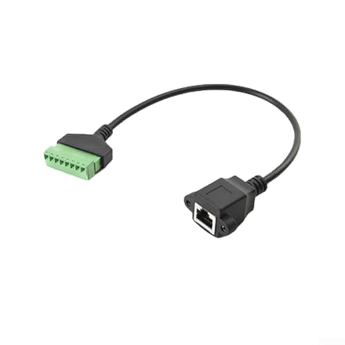 Pumixiy RJ45 Vrouwelijk Eindblok met 30cm Koperen Netwerk Kabel Connector, Schroef Vast Geen Solderen Ethernet Extension voor CCTV DVR en 8 Pin Apparaten - Afbeelding 4