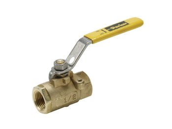 Parker Hannifin V502P-6 Brass Industrial Ball Valve, PTFE Seal, Panel Mount, 600 psi, 3/8