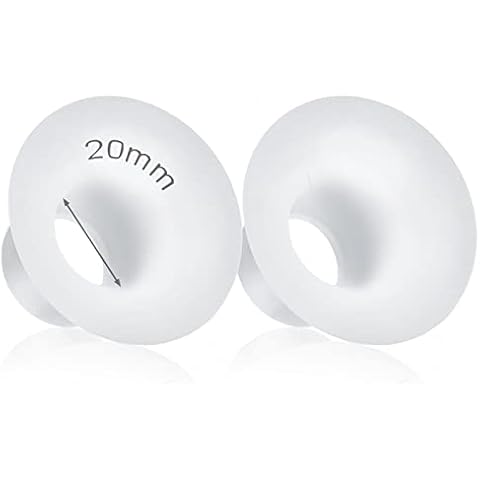 Durceler 20mm Silicone Flange Inserts Compatible with Medela/for Spectra S1 S2 / Elvie / S18 S21 / Momcozy S9 S12/ TSRETE 24mm Breast Pump Shields or Freemie 25mm; Reduce Nipple Tunnel Down to 20mm Cover