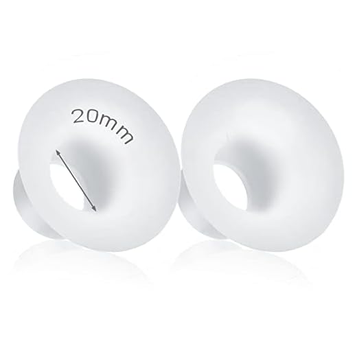Durceler 20mm Silicone Flange Inserts Compatible with Medela / for Spectra S1 S2 / Rainyb / Willow go/ Momcozy S12/ TSRETE 24mm Breast Pump Shields or Freemie 25mm; Reduce Nipple Tunnel Down to 20mm