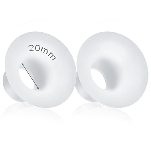 Durceler 20mm Silicone Flange Inserts Compatible with Medela/for Spectra S1 S2 / Elvie / S18 S21 / Momcozy S9 S12/ TSRETE 24mm Breast Pump Shields or Freemie 25mm; Reduce Nipple Tunnel Down to 20mm