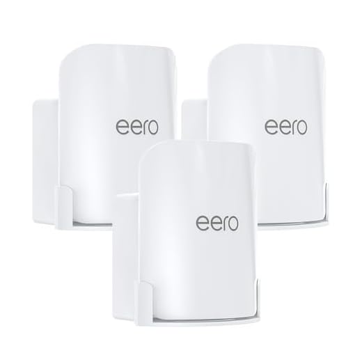QUIDDITY eero Pro 7 Wall Mount Kit – Outlet & Wall Mount Bracket for Space Saving and Cable Management, Compatible with eero Pro 7 Tri-Band Mesh Wi-Fi 7 Router – White (3 Pack)