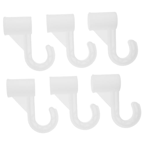 ELAYARD Soporte para Barra De Armario 6 Piezas Ganchos Ajustables para Colgar Ropa Accesorios para Armario Compatible con Armarios De Dormitorio Instalación Rápida Estructura Resistente