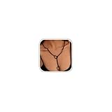APMGONT Slip Halskette für Damen, Herz Ketten, Edelstähle Slip Chain Kette, Schmuck Verstellbare Lariat Y-Halskette für Jungen Und Mädchen (Schwarz)