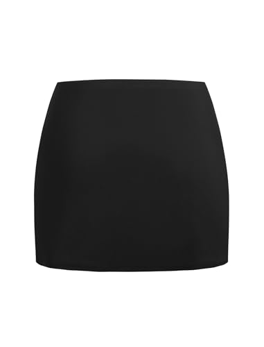 ZAFUL Womens Swim Skirt Twist Bathing Suit Skirt with Build-in Brief Mid Rise Swimsuit Bottom Skort2