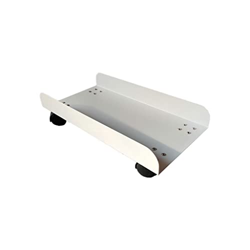 Soporte para laptop, soporte para computadora de escritorio, carrito con 4 ruedas silenciosas para torre CPU (blanco) miniatura 1