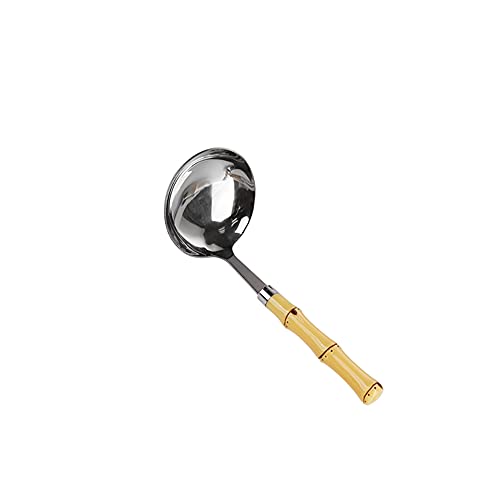 Concha para Sopa de Aço Inox com Cabo em Plástico Bambu Natural 19,5cm - Lyor