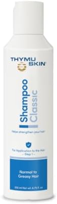 THYMUSKIN® Classic Shampoo – Step 1 of 2 in the Thymuskin System, gently cleanses and supports men’s hair concerns while preparing the scalp for optimal absorption of Thy-muskin Serum Step 2