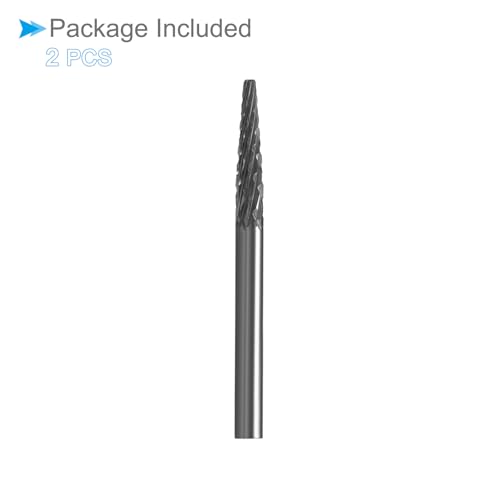 Fresas rotativas de carburo de tungsteno 3mm, 2 piezas miniatura 6