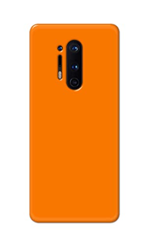 Image of Plain Orange Hard Back Case Cover for OnePlus 8 Pro Back Cover -(J5) VNS2229