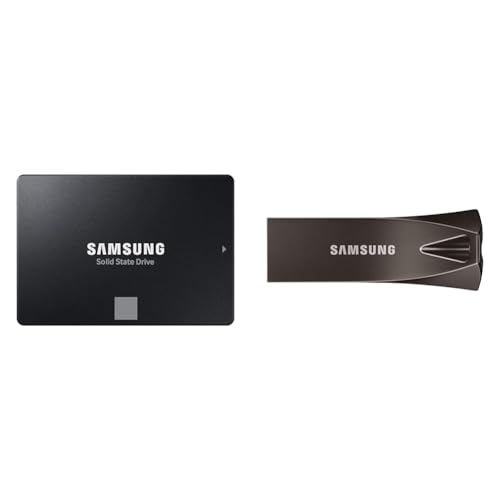 Samsung 870 EVO SATA III 2,5 Zoll SSD, 1 TB, 560 MB/s Lesen, 530 MB/s Schreiben & BAR Plus USB-Stick Typ-A, 64 GB, 200 MB/s Lesen, 30 MB/s Schreiben