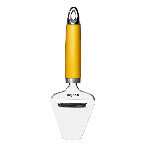 Cofan Paleta Corta Quesos Modelo Sena | Fabricado en Acero Inox con Mango ABS | Color Amarillo | Medida 22 cm