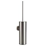 BVL Toilet Brush Wall Mounted Birthstetes Nickel, Stainless Steel 304 Toilet Brush Wall Mounted Toilet Brush Wall Round for Bathroom