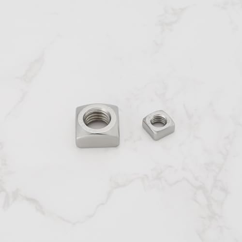 Be In Your Mind 50 Stück Vierkantmuttern aus Edelstahl 304 M5 M6 M8 M10 M12 Muttern-Sortiment für Zivile Möbel Ausrüstung Bau Elektrogeräte