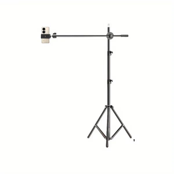 Image of FKU Extention Rod, Adjustable Overhead Cross Arm with Clamp, 360 Rotatable Flexible Metal Stand for Camera, Phone, Microphone & Ring Light (2)