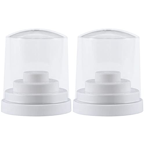 IWOWHERO 2個 48 ネイルビットホルダースタンド 48穴電動ネイルドリルビット収納ボックス マニ ツールオーガナイザー ネイルビットディスプレイボックス ホワイト プラスチック ネイルビットホルダー