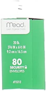 Mead #6 3/4 Security Envelopes, 80 Count (75212) by Mead