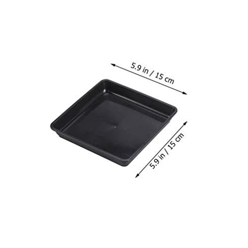 Happyyami Plant Pot Saucers 12Pcs Square Plant Saucers Flower Pot Bottom Indoor Outdoor Water Drip Trays Protect Surfaces Clean for Flower Bonsai 15cm - Image 2