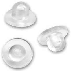 200 Chiusure Gomma Trasparenti Per Orecchini - Inserti A Farfalla 5x6mm, Foro 0,5mm - Ideali Per Creazione Gioielli Fai Da Te, Spedizione Rapida