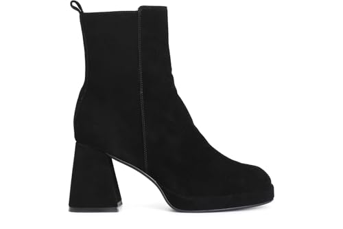 Bottines en daim CAFèNOIR femme avec talon stable et fermeture zippée pour un confort de marche