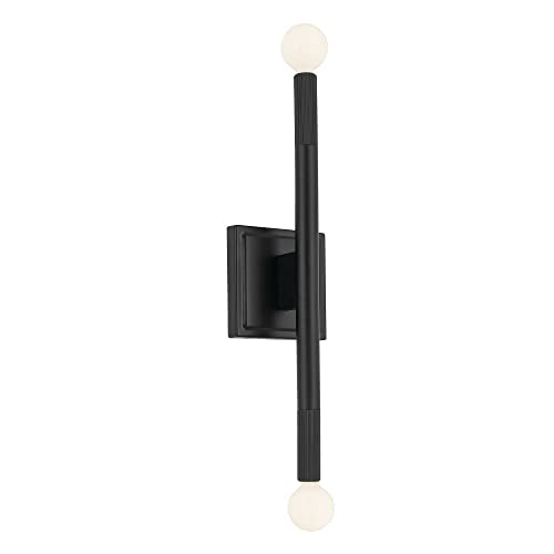 Kichler Odensa 17" 2-Light Wall Sconce Light, Black