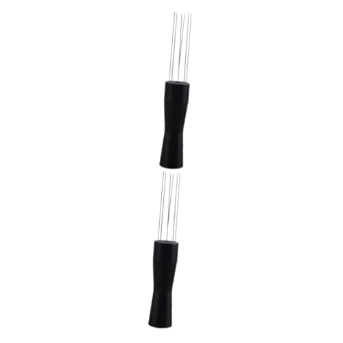 Angoily 2 Stück Verteiler Espresso-Verteilungsnadel Espresso-Stabmixer Dosierung Tamper-Ständer für Kaffee Cafe Nadel für Kaffeepulver Werkzeug zum Rühren von Kaffee Rostfreier Stahl Black