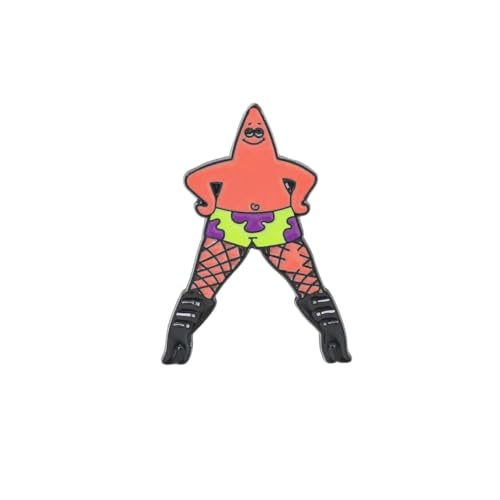 Patrick Star in Heels Enamel Pin Funny Meme Pin Goofy Goober High Heels Cartoon Accessory & Gift