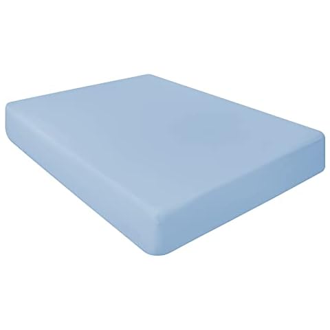 Pack of 2 (two) Luxury Percale Cot Bed Fitted sheets available in 14 colours (Sky Blue, 70 x 140 x15 cm) Cover