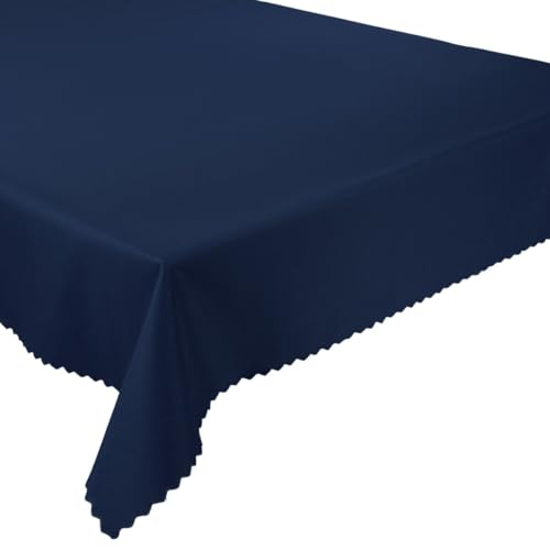 wasserdichte Tischdecke Gartentischdecke Wasserabweisend Wetterfest Garten Balkon Terrasse Marine Dunkelblau 110x180 cm