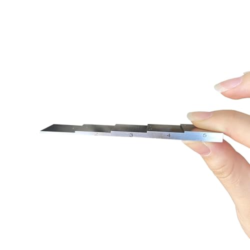 Bloque de Calibración para Prueba Ultrasónica 5 pasos 1mm 2mm 3mm 4mm 5mm para Medidor de Espesor Ultrasónico Acero 1018 en Pruebas NDT miniatura 4