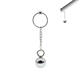 Stainless Steel Single Ball Pendant, Metal Sphere, Men's Strength Training Exercise Ring (F89US) (B, 28)
