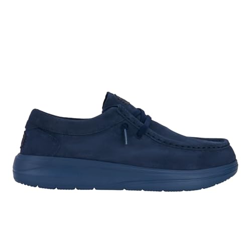 Image of HEYDUDE Men's Wally Comf Suede Slip-On Loafers | Lightweight Men's Casual Shoes | Extra Plush Midsole Padding for Everyday Wear