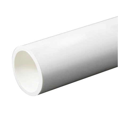 tubo redondo de PVC para ferretería, 2pcs 50cm White UPVC Pipe Hi-quality Water Supply Pipe, for Irrigation Fish Tank PVC Pipe Aquarium Drainpipe Water Tube(4mm X 6mm)