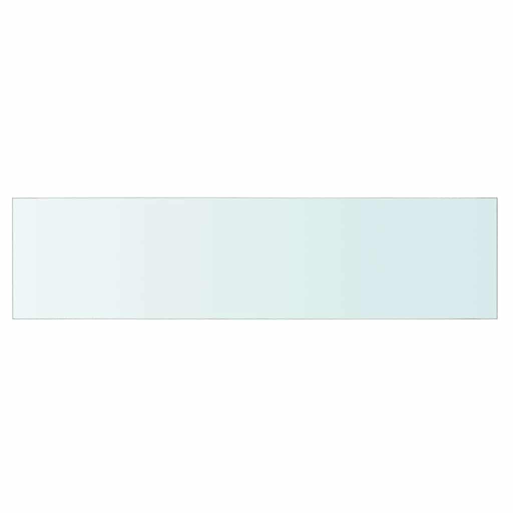 Ripiani in vetro temperato trasparente 2 pezzi pannello 80 x 20 cm per parete moderna espositore da bancone resistente con capacità di carico 15 kg durevole facile da pulire