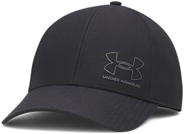 Under Armour Men's Iso-Chill ArmourVent Stretch Fit Hat, (004) Black / / Castlerock, X-Large/XX-Large