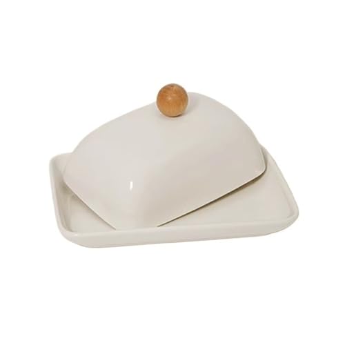 Contenedor Caja de Mantequilla, refrigerador Minimalista de cerámica, Caja de Almacenamiento de Mantequilla y Queso, Caja de Embalaje, Tapa, Plato de conservación de la frescura, Plato para encimera